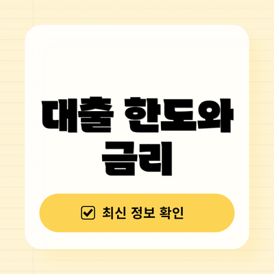 대출 한도와 금리