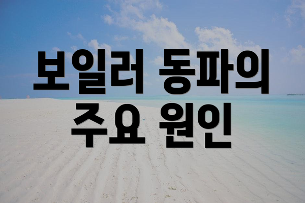 보일러 동파의 주요 원인