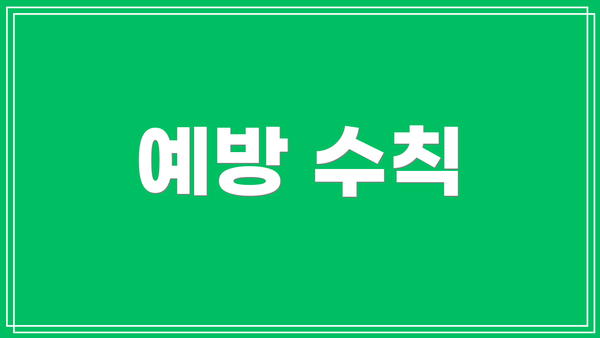 예방 수칙