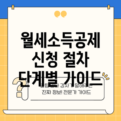 월세소득공제 신청 절차 단계별 가이드