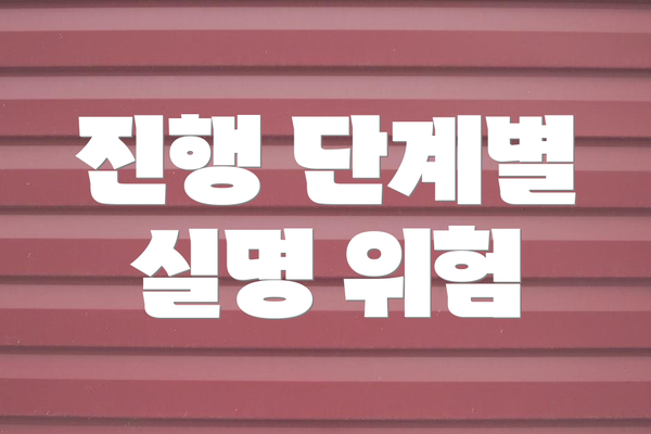 진행 단계별 실명 위험