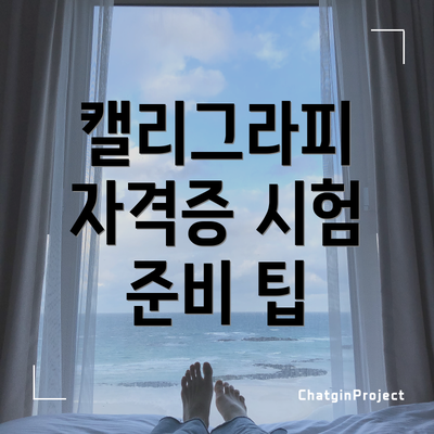 캘리그라피 자격증 시험 준비 팁