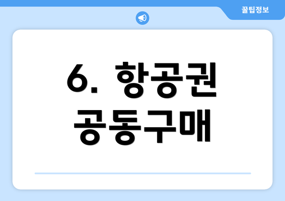 6. 항공권 공동구매