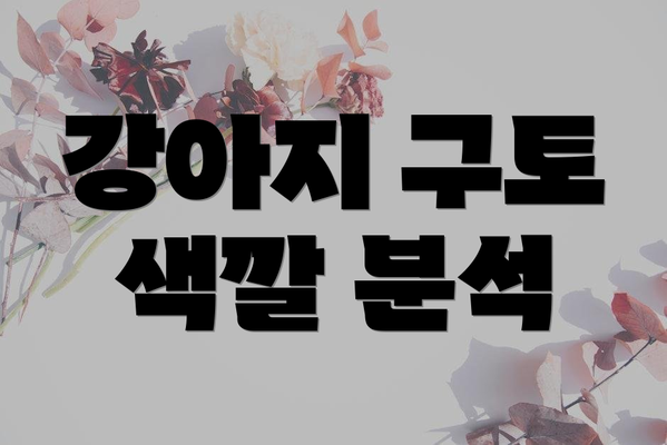 강아지 구토 색깔 분석