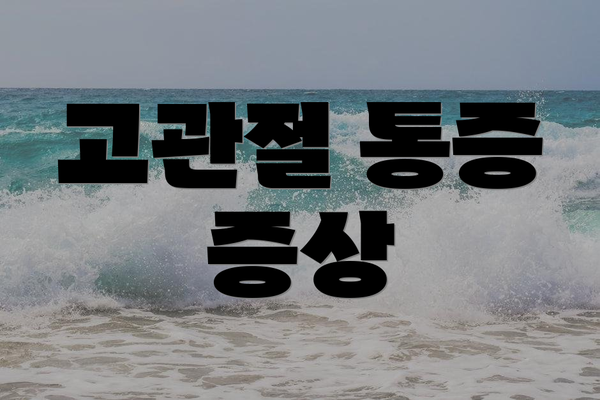 고관절 통증 증상