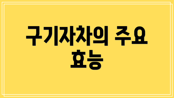 구기자차의 주요 효능