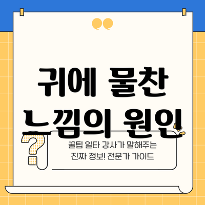 귀에 물찬 느낌의 원인