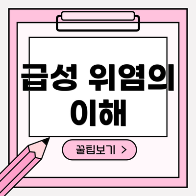 급성 위염의 이해