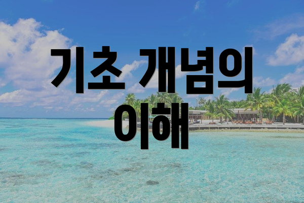 기초 개념의 이해