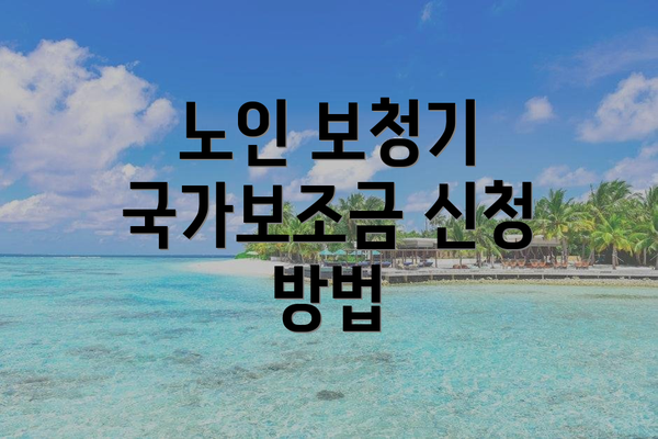 노인 보청기 국가보조금 신청 방법