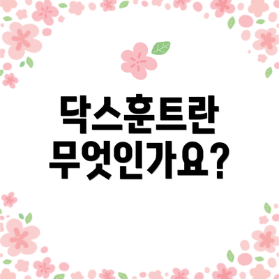 닥스훈트란 무엇인가요?