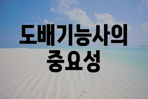 도배기능사의 중요성