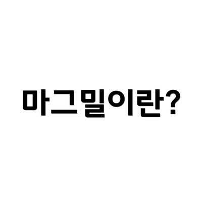 마그밀이란?