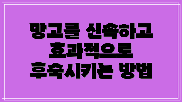 망고를 신속하고 효과적으로 후숙시키는 방법