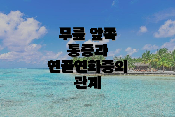 무릎 앞쪽 통증과 연골연화증의 관계