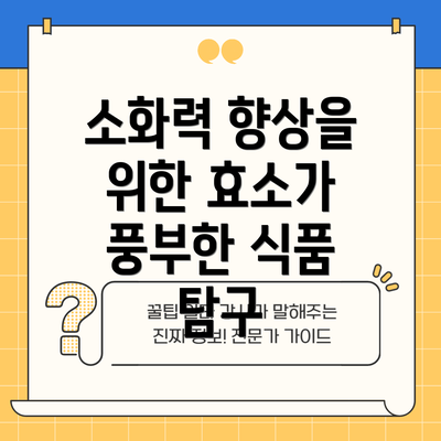 소화력 향상을 위한 효소가 풍부한 식품 탐구