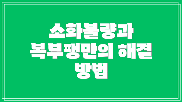 소화불량과 복부팽만의 해결 방법