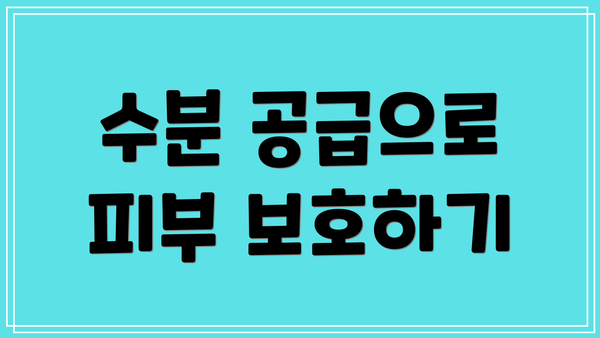 수분 공급으로 피부 보호하기