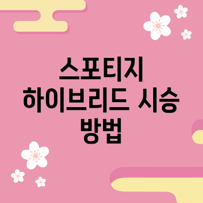 스포티지 하이브리드 시승 방법