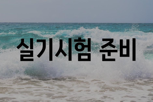 실기시험 준비