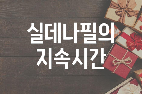 실데나필의 지속시간