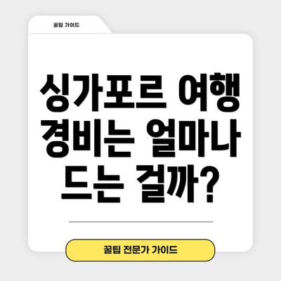 싱가포르 여행 경비는 얼마나 드는 걸까?