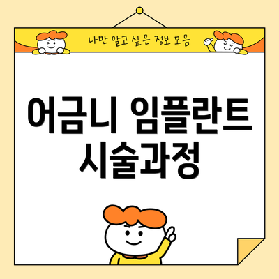 어금니 임플란트 시술과정