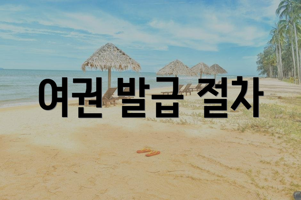 여권 발급 절차