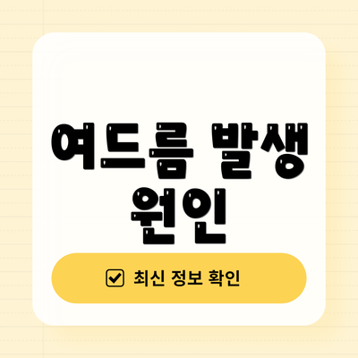 여드름 발생 원인