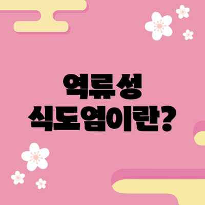 역류성 식도염이란?