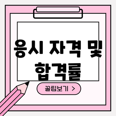 응시 자격 및 합격률