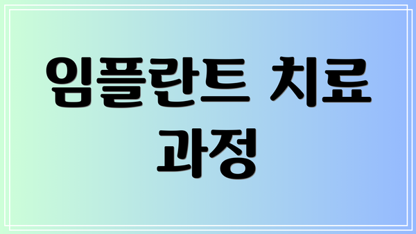 임플란트 치료 과정