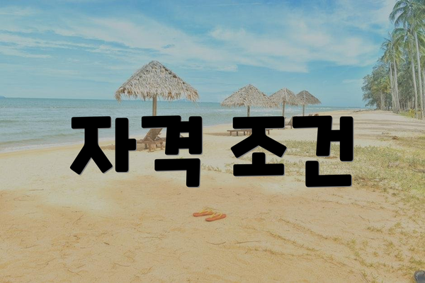 자격 조건