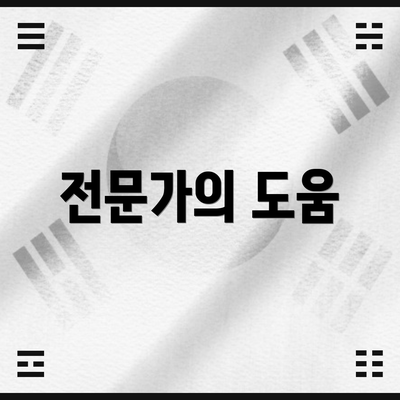 전문가의 도움