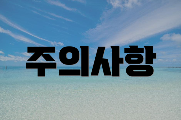 주의사항