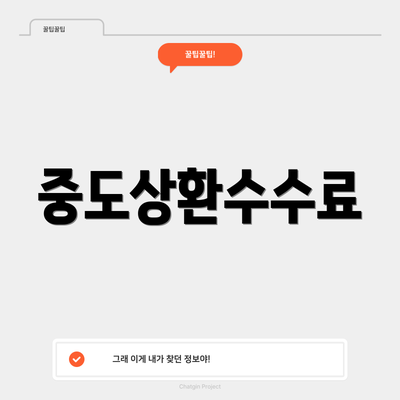 중도상환수수료