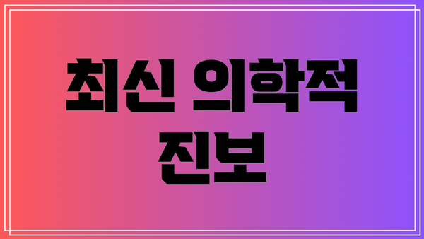 최신 의학적 진보