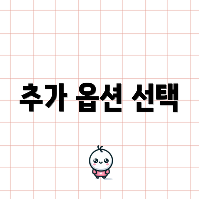 추가 옵션 선택