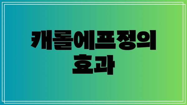 캐롤에프정의 효과