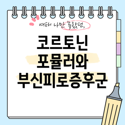 코르토닌 포뮬러와 부신피로증후군