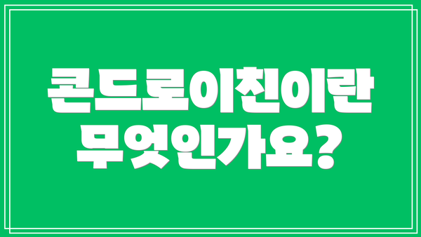 콘드로이친이란 무엇인가요?