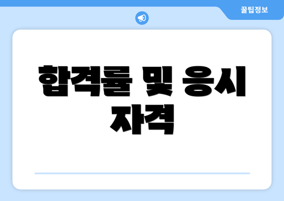 합격률 및 응시 자격