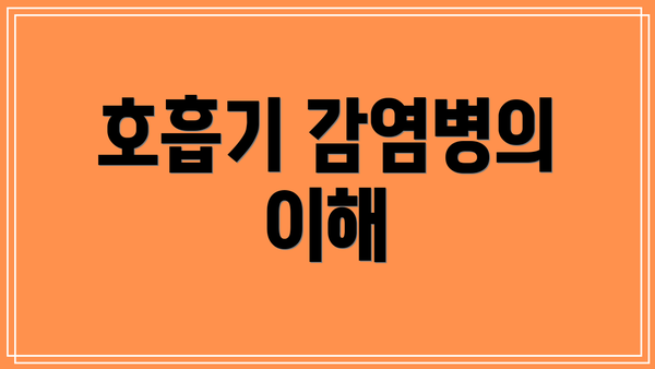 호흡기 감염병의 이해
