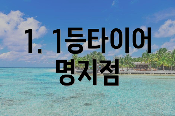 1. 1등타이어 명지점