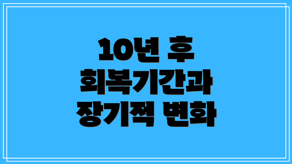 10년 후 회복기간과 장기적 변화