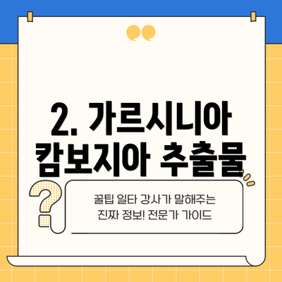 2. 가르시니아 캄보지아 추출물