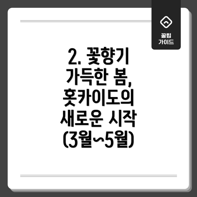 2. 꽃향기 가득한 봄, 홋카이도의 새로운 시작 (3월~5월)