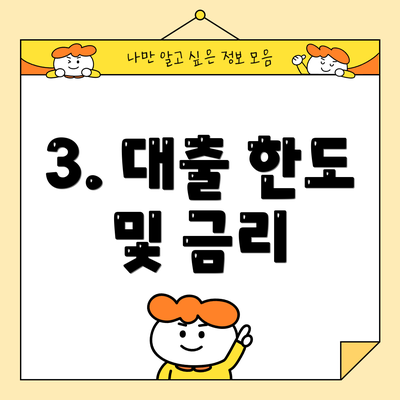 3. 대출 한도 및 금리