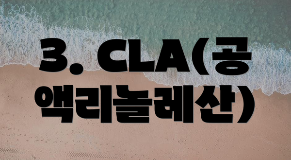 3. CLA(공액리놀레산)
