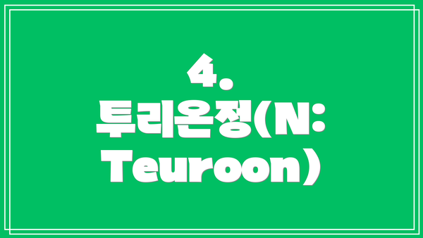 4. 투리온정(N: Teuroon)